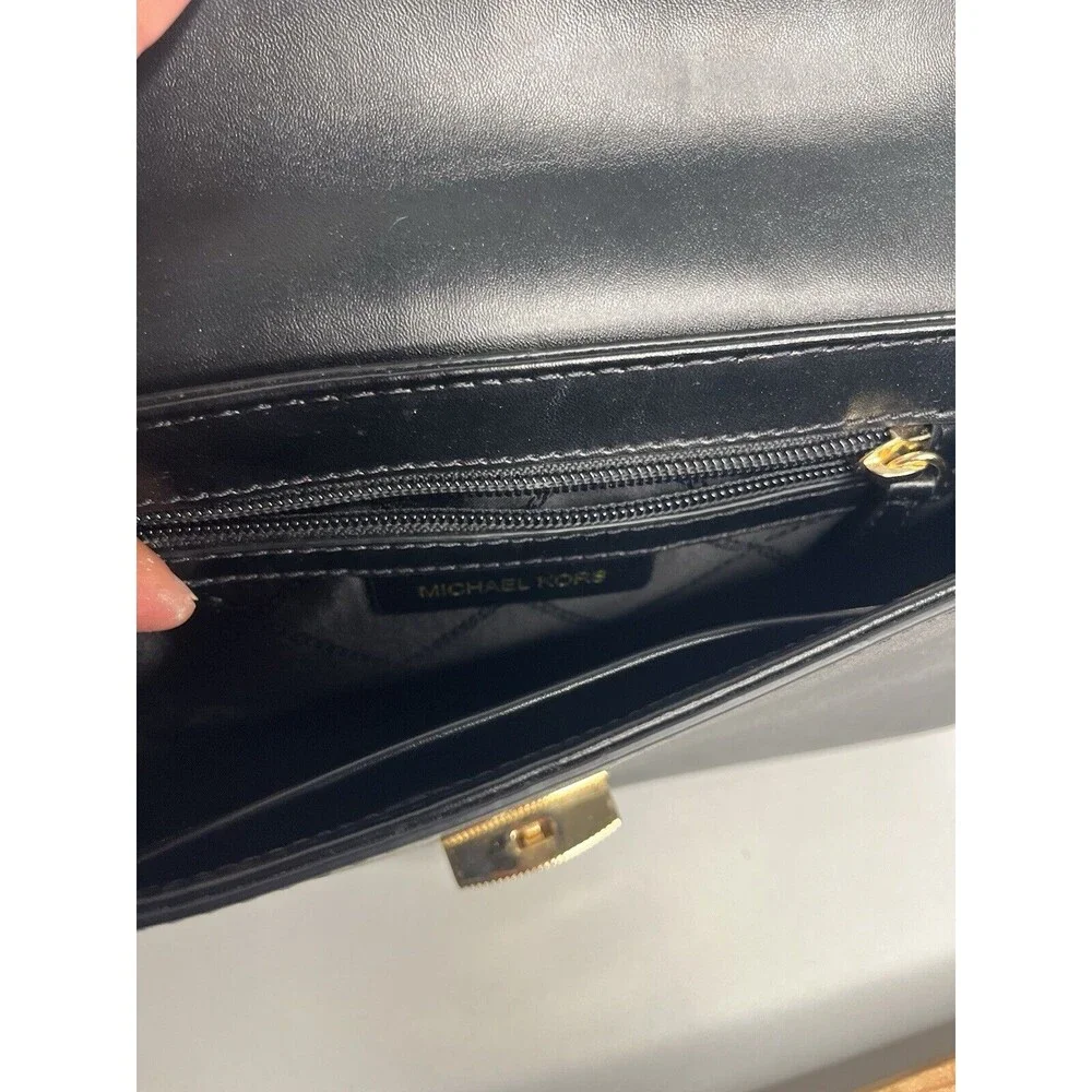 MICHAEL KORS Bradshaw Small Leather Convertible Shoulder Bag black Leather